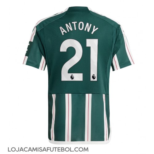 Camisa de Futebol Manchester United Antony #21 Equipamento Secundário 2023-24 Manga Curta